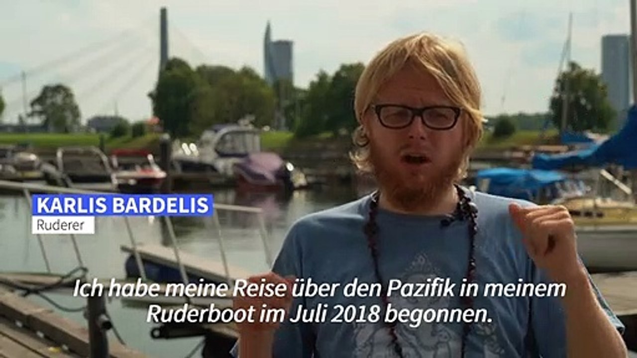 Lette rudert allein durch den Pazifik