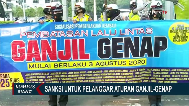 Sosialisasi Ganjil-Genap Diperpanjang Sampai 7 Agustus, 125 Personil Dikerahkan