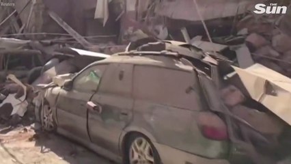 Beirut explosion aftermath in Lebanon's devastated capital