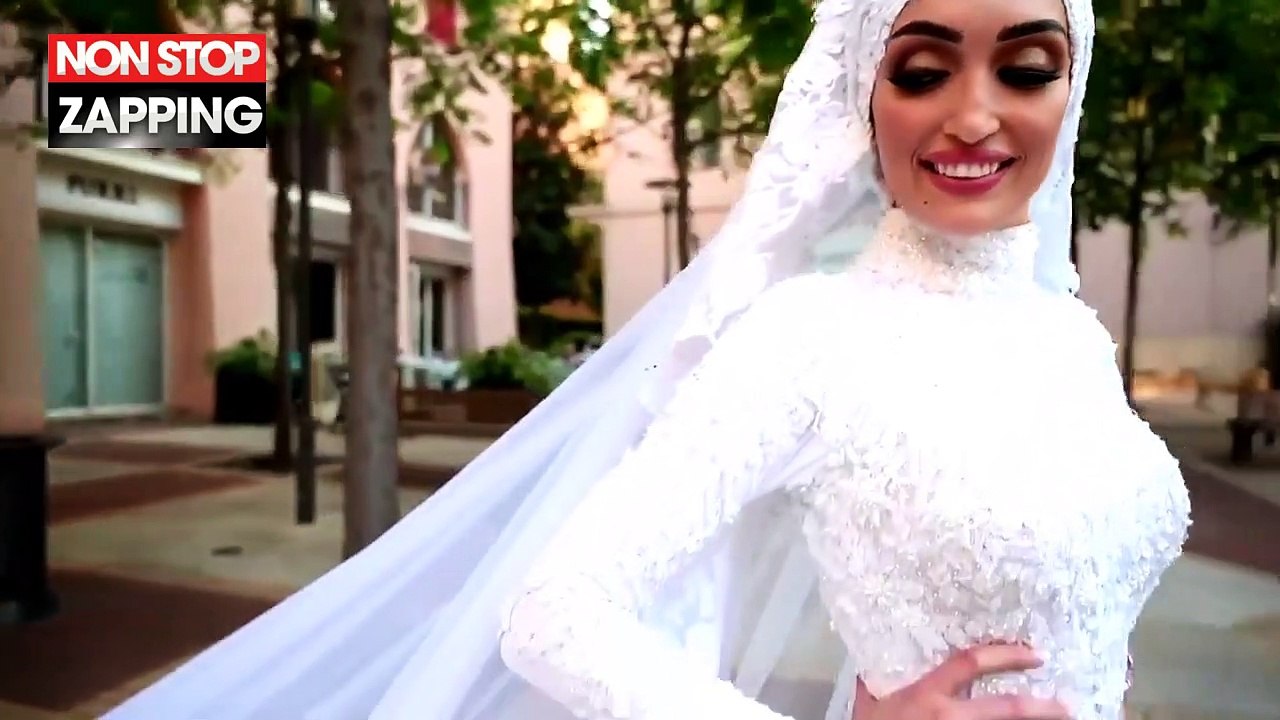 Beyrouth : une séance photo de mariage interrompue par les explosions, les images sont impressionnantes (Vidéo)