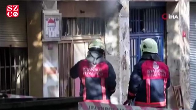 Pendik'te eşine sinirlenip evini yaktı
