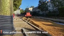 Les travaux sur les allées Tourny à Périgueux en Dordogne