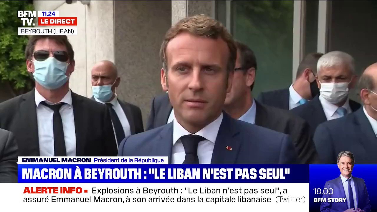 Emmanuel Macron à Beyrouth: "Je me devais d'être là pour apporter cette amitié au peuple libanais"