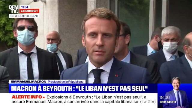 Emmanuel Macron à Beyrouth: Je me devais d'être là pour apporter cette amitié au peuple libanais