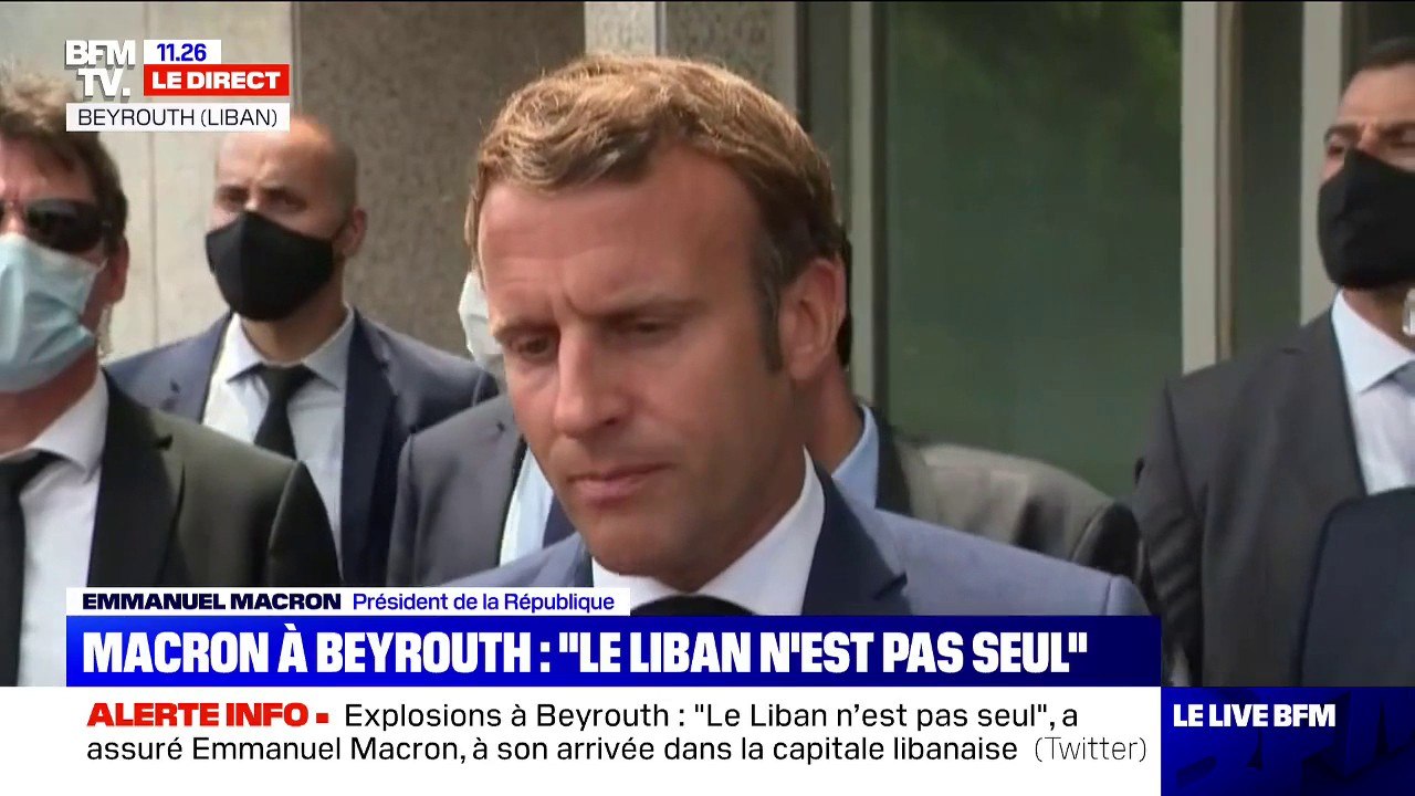 Emmanuel Macron à Beyrouth: "Au-delà de l'explosion, la crise est grave"