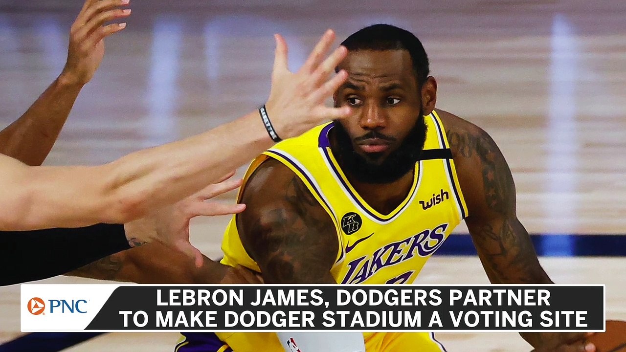 Dodgers, LeBron James team up to make Dodger Stadium a polling place