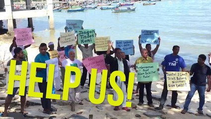 Fishermen face a livelihood threat due to concrete waste