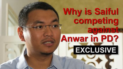 Why is Saiful competing against Anwar in PD?