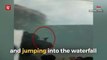 Man survives after voluntarily jumping into waterfall