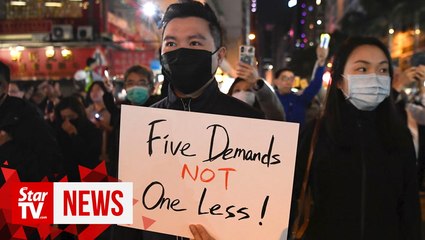 Download Video: Hong Kong sees biggest protests since democrats' election boost