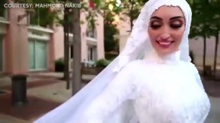 The Unseen Beirut explosion caught on video as bride poses for wedding photos in Lebanon(Must Watch)