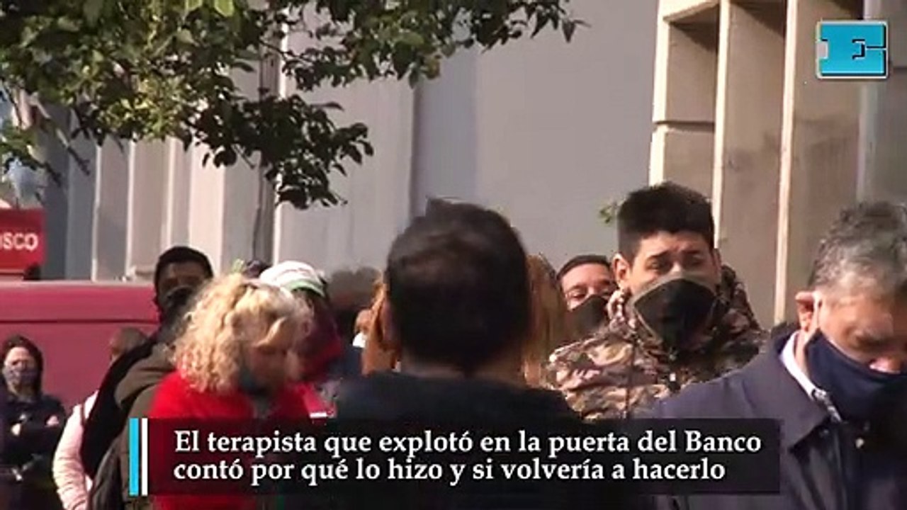 El terapista que explotó en la puerta del Banco