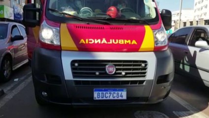 Mulher é socorrida após sofrer queda na Região Central