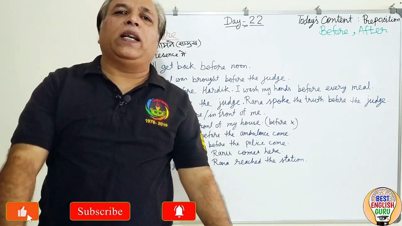 How to use After and Before? | Use of Preposition After | Use of Preposition Before | Prepositions