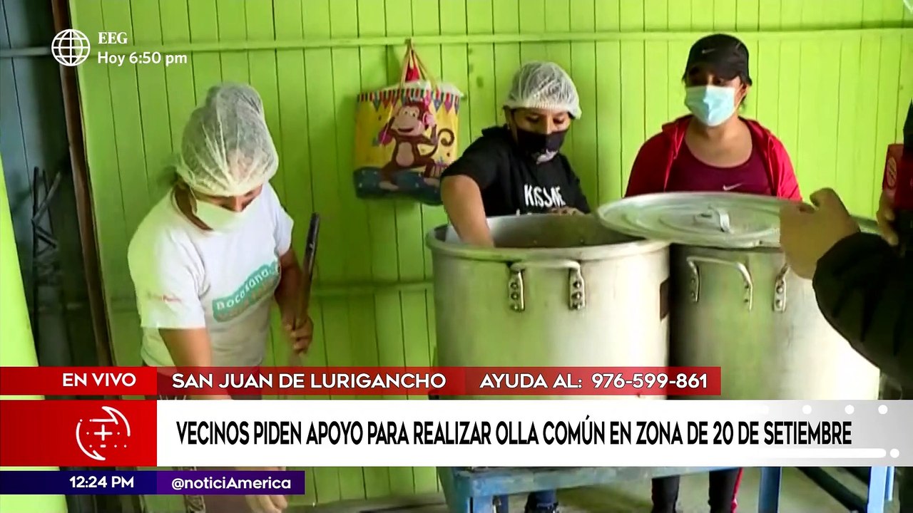 Vecinos de SJL piden apoyo para realizar olla común | Edición Mediodía (HOY)