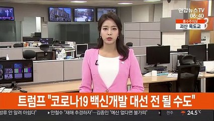 트럼프 "코로나19 백신개발 대선 전 될수도"