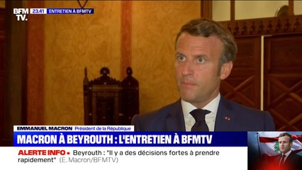 Liban: pour Emmanuel Macron, "la France commettrait une erreur si elle se substituait au pouvoir politique"