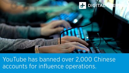 YouTube has banned over 2,000 Chinese accounts for influence operations.