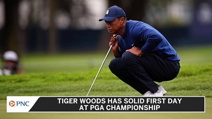 Tiger Woods Misses Five Fairways, Still Has Solid Day 1 At PGA Championship