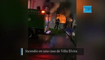Incendio en vivienda de Villa Elvira. Ocurrió en 5 entre 80 y 80 bis