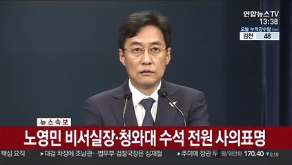 [현장연결] 노영민 비서실장·비서실 수석 전원, 사의 표명