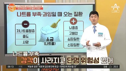너무 적게 먹어도 문제?!＊의사의 소금 활용 건강법＊①