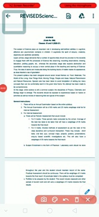 REDUCED SYLLABUS SCIENCE