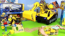 Escavadora, Trator, Carrinho de bombeiros , Caminhões de lixo e carros - Excavator Toys_3