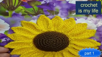 How To Make Crochet Amigurumi  Sun Flower (Part1) Tutorial English Free Pattern For Beginner's