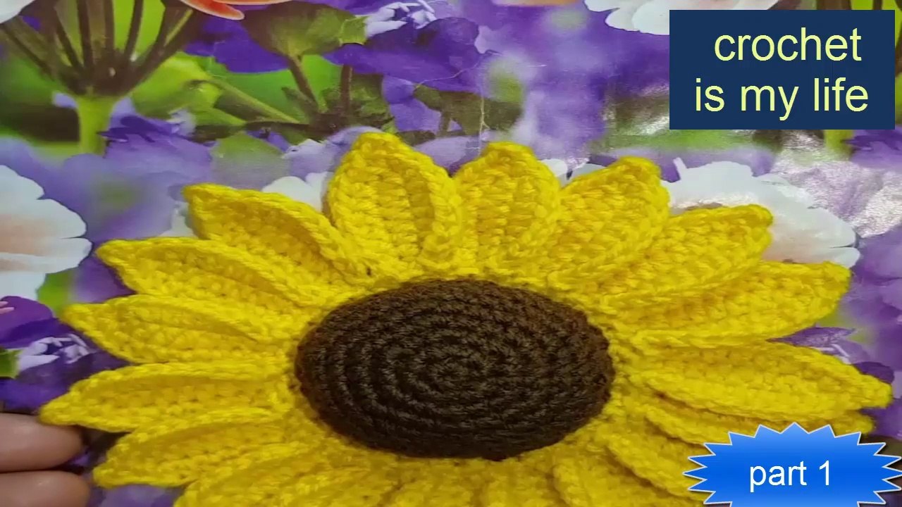How To Make Crochet Amigurumi  Sun Flower (Part1) Tutorial English Free Pattern For Beginner's