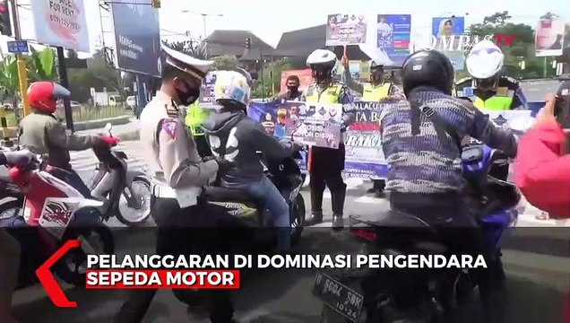 Ratusan Knalpot Bising Disita Polisi dari Operasi Patuh Lodaya.