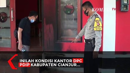 Kantor PDIP Cianjur Dilempar Bom Molotov