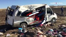 Tarım işçilerini taşıyan minibüs devrildi! 1 ölü, 25 yaralı