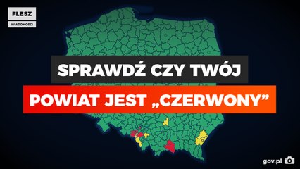 Koronawirus: sprawdź czy Twój powiat jest "czerwony"