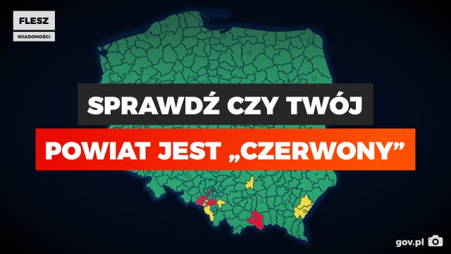 Koronawirus: sprawdź czy Twój powiat jest czerwony