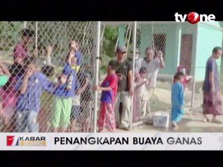 Warga Tangkap Buaya Raksasa Pemakan Manusia