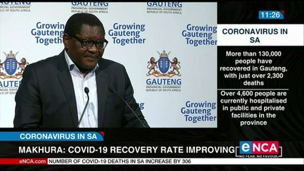 COVID-19 recovery rate improving in Gauteng