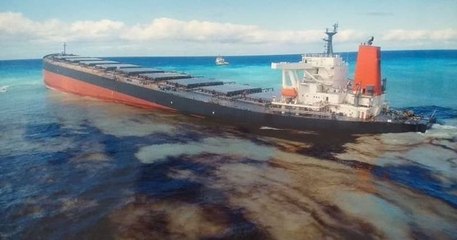 Près de l'île Maurice, 3800 tonnes de fuel se déversent dans la mer après le naufrage d'un navire