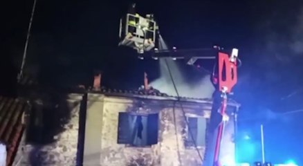 Canaro (RO) - In fiamme abitazione di un'azienda agricola (07.08.20)