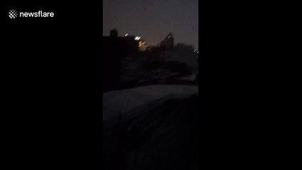 New York City shrouded in darkness as power cuts out