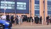 Former Falkirk FC footballer David Hagen’s funeral cortege passes Falkirk Stadium