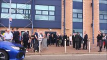 Former Falkirk FC footballer David Hagen’s funeral cortege passes Falkirk Stadium