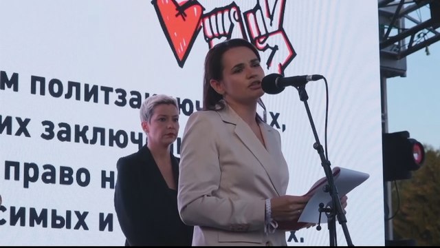 Thousands take part in banned opposition rally in Belarus