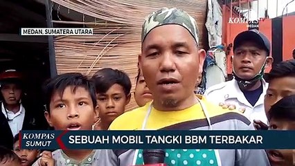 Mobil Tangki BBM Terbakar di Medan