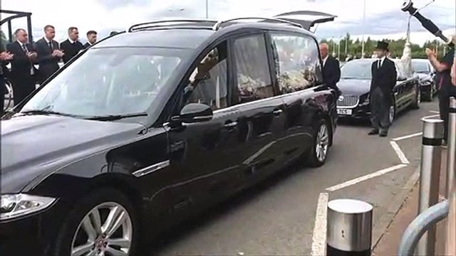 Former Falkirk FC footballer David Hagen’s funeral cortege passes Falkirk Stadium