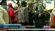 Crowds of protesters dispersed at Zimbabwean embassy