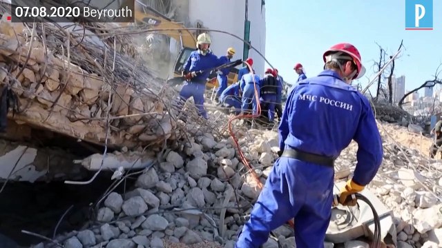 Beyrouth : les secouristes français à la recherche de survivants