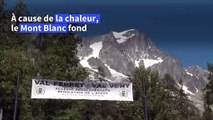 Un glacier du Mont Blanc sur le point de s'effondrer