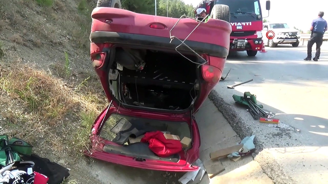 Seyir halindeki otomobil takla attı: 1 yaralı