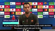 Setien's future not down to Barcelona players - Busquets